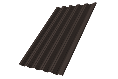 Профнастил НС35 R 0.45 PE RR 32 темно коричневый