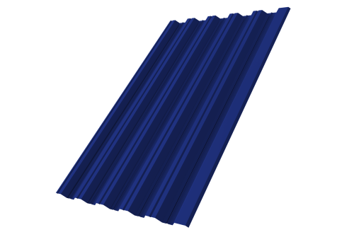 Профнастил НС35 R 0.45 PE RAL 5002 ультрамариново синий