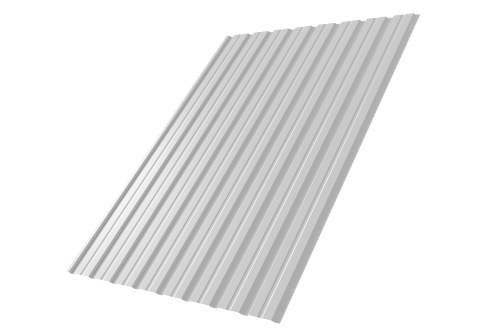 Профнастил С10В 0.45 PE с пленкой RAL 9003 сигнальный белый