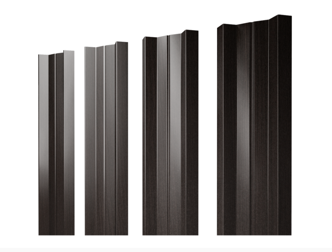 Штакетник М-образный А с прямым резом 0.45 Print Elite Coffee Wood TwinColor