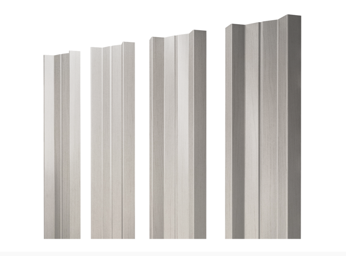 Штакетник М-образный А с прямым резом 0.45 Print Elite Milky Wood TwinColor