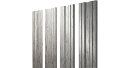 Штакетник Twin с прямым резом 0,45 Print Elite Snow Wood TwinColor