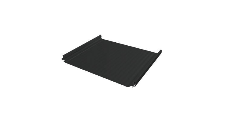 Кликфальц Pro Gofr Grand Line 0,5 Rooftop Бархат с пленкой на замках RAL 7016 антрацитово-серый