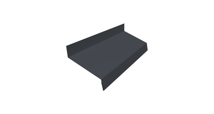 Отлив простой 50 0,5 PurPro Matt 275 RAL 7024 мокрый асфальт (2м)