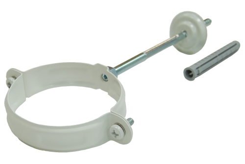 Хомут трубы PU 100 мм RAL 9003 сигнальный белый