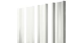 Штакетник М-образный A с прямым резом 0.45 PE RAL 9003 сигнальный белый