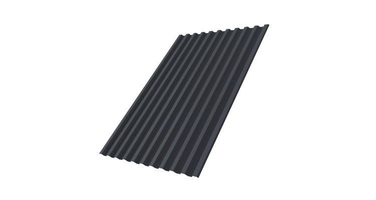 Профнастил С21R 0,7 PE-Double RAL 7024 мокрый асфальт