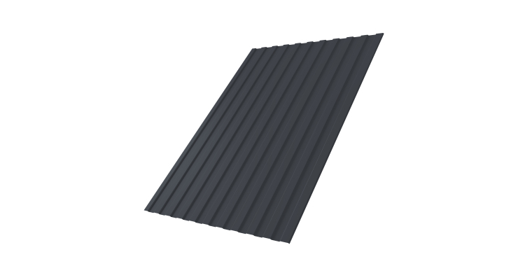 Профнастил С8A 0,5 Satin Matt TX RAL 7024 мокрый асфальт