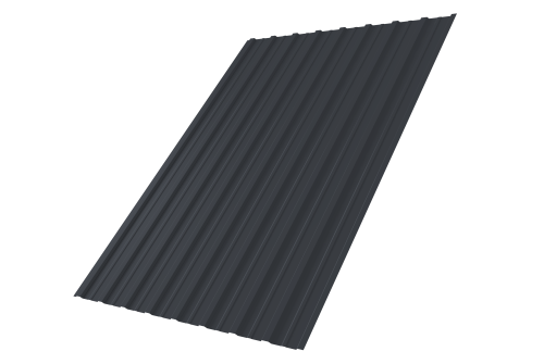 Профнастил С10A 0,5 Atlas X RAL 7024 мокрый асфальт