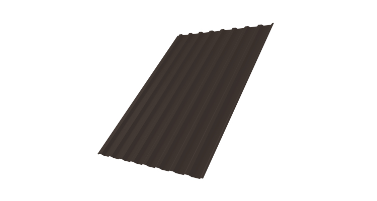 Профнастил С20B Grand Line 0,5 Atlas X RR 32 темно-коричневый