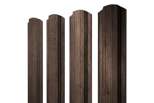 Штакетник Прямоугольный фигурный 0,45 Print Premium Almond Wood Fresh