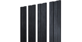 Штакетник Twin с прямым резом 0.45 Print Premium Grey Wood TwinColor