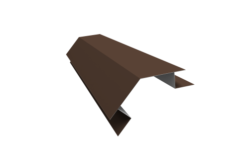 Планка угла внешнего сложного 135 градусов Блок-хаус new 0,45 Drap TX RAL 8017 шоколад (2м)