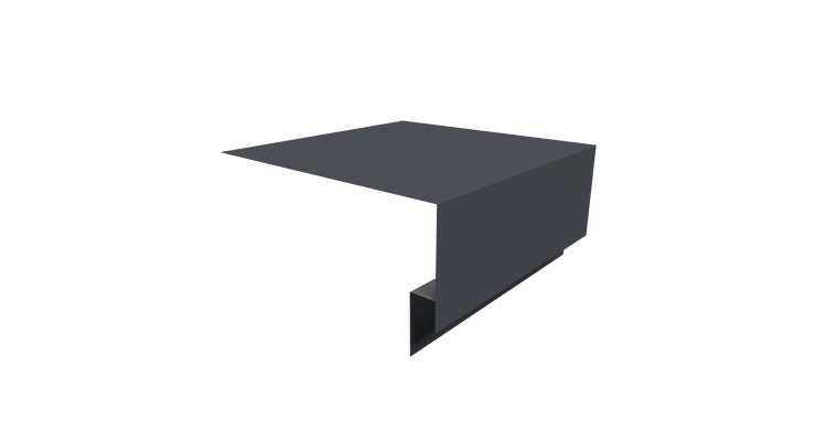 Планка околооконная сложная Блок-хаус new 200х75х27 0,45 Drap RAL 7024 мокрый асфальт (2м)