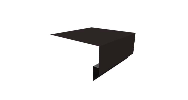 Планка околооконная сложная Блок-хаус new 200х75х27 0,5 Satin с пленкой RAL 9005 черный (2м)