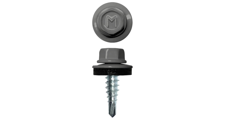 Саморез по металлу Daxmer 4.8х19 RAL 9006 (250) сверло №2
