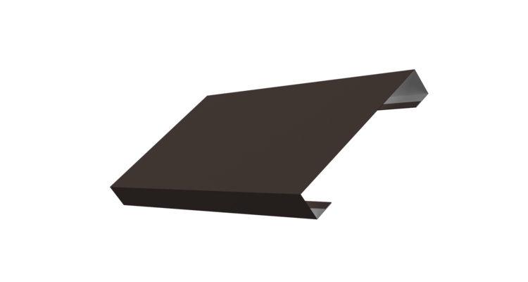 Ламель лицевая 125 забора жалюзи Texas 0.45 Drap с пленкой RR 32 темно-коричневый