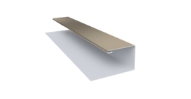 Планка П-образная Экобрус 0,5 Satin с пленкой RAL 1015 светлая слоновая кость (3м)