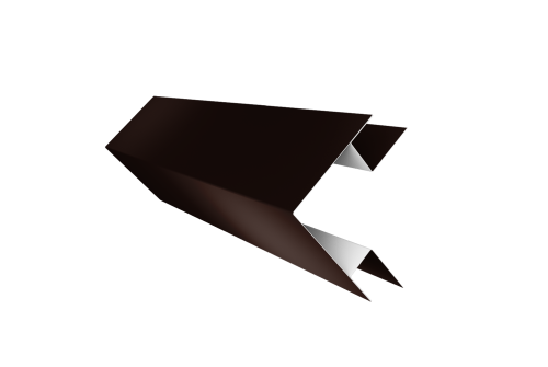 Планка угла внешнего сложного Экобрус Grand Line 0,5 Satin Matt RAL 8017 шоколад (2м)