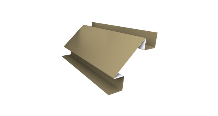 Планка угла внутреннего сложного Экобрус Grand Line 0,45 PE с пленкой RAL 1014 слоновая кость (2м)