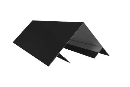 Планка угла внешнего составная верхняя 0,5 Satin с пленкой RAL 9005 черный (2м)