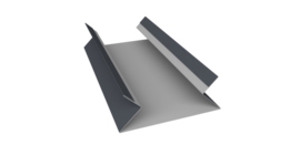 Планка угла внутреннего составная верхняя 0,5 Satin с пленкой RAL 7024 мокрый асфальт (3м)