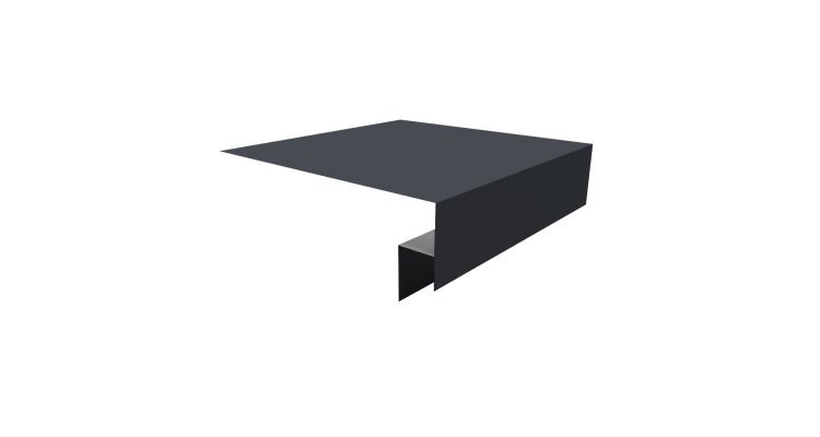 Планка околооконная сложная Экобрус Grand Line 200х50х25 0,45 Drap TR RAL 7024 мокрый асфальт (3м)