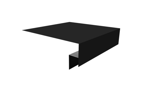 Планка околооконная сложная Экобрус Grand Line 250х50х25 0,5 Drap RAL 9005 черный (3м)