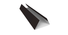 Планка стыковочная составная нижняя 0,45 PE с пленкой RAL 9005 черный (2м)