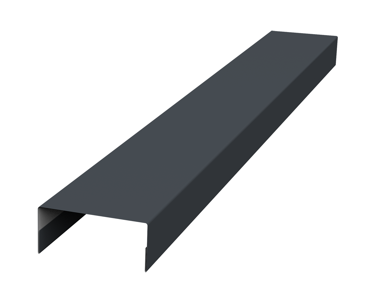 Ламель лицевая 125 забора жалюзи Texas стартовая/финишная для калиток и ворот 0.5 Rooftop Бархат с пленкой RAL 7024 мокрый асфальт