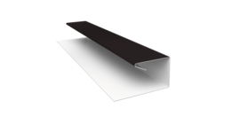 Планка П-образная завершающая сложная (КД) 0,45 Drap TX RAL 9005 черный (3м)