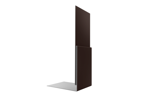 Планка приемная оконная 0,5 Satin с пленкой RAL 8017 шоколад (3м)