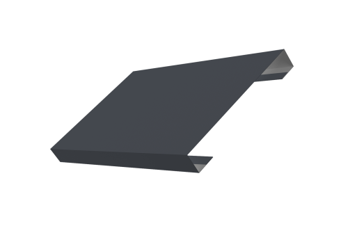 Ламель лицевая 150 забора жалюзи Texas стартовая/финишная для калиток и ворот 0,45 Drap-double TX RAL 7024 мокрый асфальт