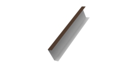 Декоративная накладка на столб универсальная 60х60 для забора жалюзи 0,45 Drap TX RAL 8017 шоколад (1,8м)