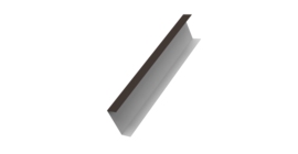 Декоративная накладка на столб универсальная 60х60 для забора жалюзи 0,5 PurPro RR 32 темно-коричневый (3м)