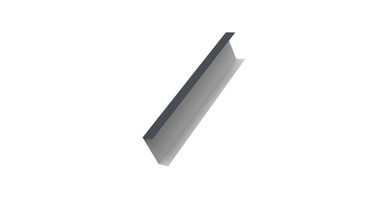 Декоративная накладка на столб универсальная 62х55 для забора жалюзи 0,5 PurPro Matt 275 RAL 7024 мокрый асфальт (1,8м)