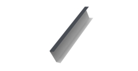 Декоративная накладка на столб универсальная 62х55 для забора жалюзи 0,5 Velur X RAL 7024 мокрый асфальт (2,5м)