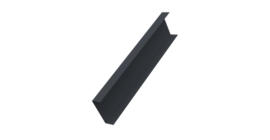 Декоративная накладка на столб универсальная 80х80 для забора жалюзи 0,45 Drap-double TX RAL 7024 мокрый асфальт (1,8м)