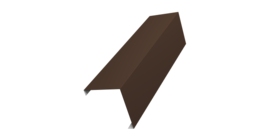 Декоративная накладка на столб универсальная угловая 60х60 для забора жалюзи 0,7 PE RAL 8017 шоколад (2м)