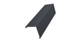 Декоративная накладка на столб универсальная угловая 60х60 для забора жалюзи 0,5 Satin Matt TX RAL 7024 мокрый асфальт (2,5м)