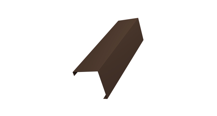 Декоративная накладка на столб универсальная угловая 80х80 для забора жалюзи 0,5 Atlas X RAL 8017 шоколад (2,5м)