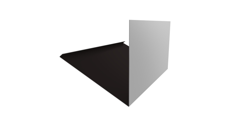 Планка примыкание верхнее к трубе фальц 0,45 Drap RAL 9005 черный (3м)