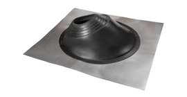 Проходной элемент MF угловой №3.1 (280-460мм) +240 силиконовый (металлический неокрашенный фланец) черный