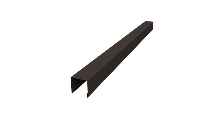 Планка вертикальная лицевая для забора жалюзи Palermo 0,45 PE-Double RR 32 темно-коричневый (1,8м)