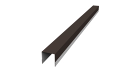 Планка вертикальная обратная для забора жалюзи Palermo 0,5 PurLite Matt RR 32 темно-коричневый (2м)