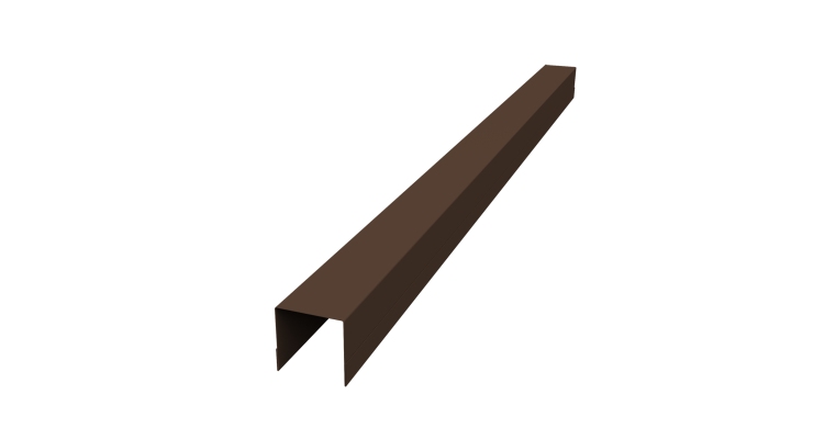 Планка вертикальная обратная Palermo 0,45 Drap-double TX RAL 8017 шоколад (3м)