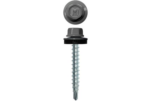 Саморез кровельный Daxmer 4,8х35 RAL 9006 (250) сверло №1