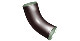 Колено стока GL PE 100 мм RAL 8017 шоколад