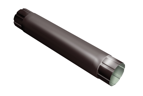 Труба круглая соединительная GL PE 100 мм 1 м RAL 8017 шоколад