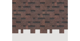 Гибкая черепица Docke Standard Тетрис, Коричневый